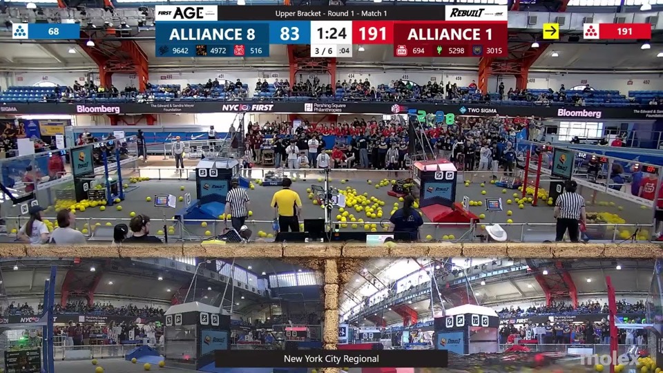 New York City Regional 2026, Playoff, 1. maç yayın görüntüsü